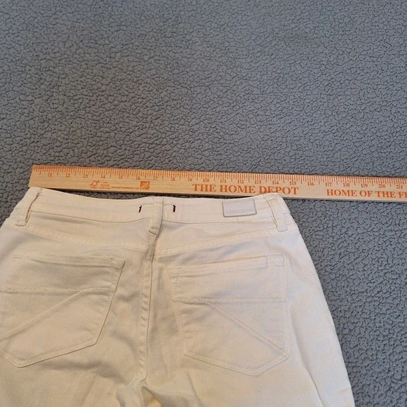 Dear John Jeans Joyrich Comfort Skinny Womens Ivory Distressed Size 26 - Picture 14 of 15